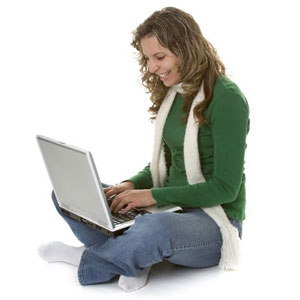Woman Using a Computer