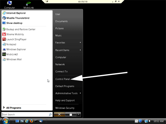 Click Control Panel