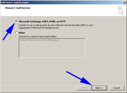 005_outlook_2007 E-mail Service Screen