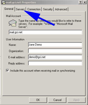 Click Servers Tab