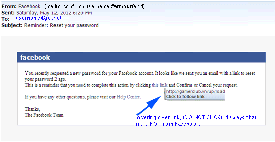 phishing_20120512 Phishing Email, just Delete