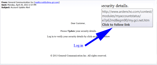 phishing_20130430 Phishing email, just delete