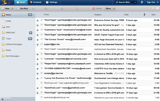 WebMail Inbox