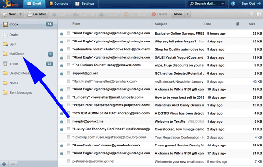 Click on MailGuard