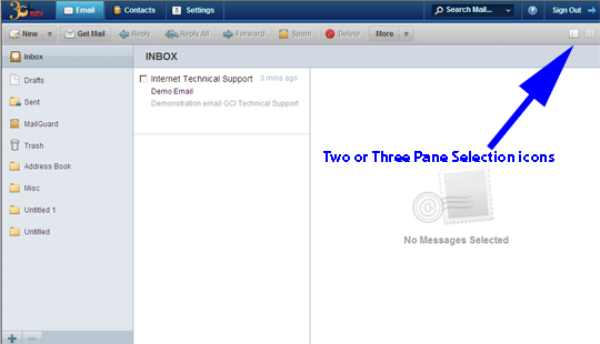 WebMail Pane View Options