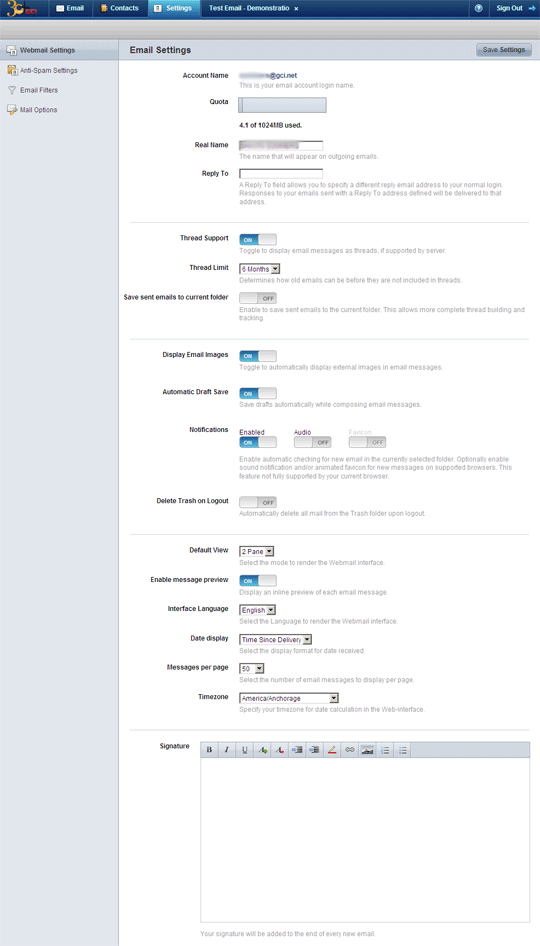Account Settings