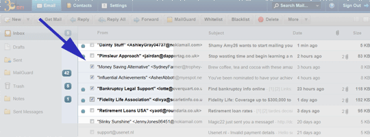 Select Mullitple messages