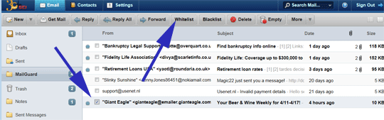 Whitelist button