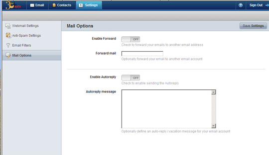 Mail Options
