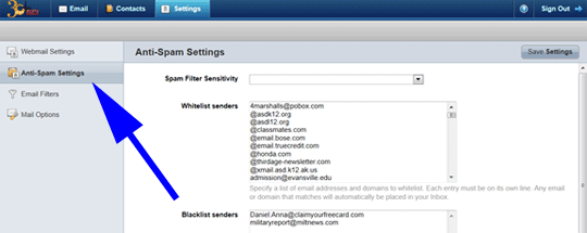 Anti-Spam Settings