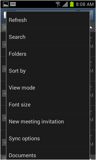 Email options