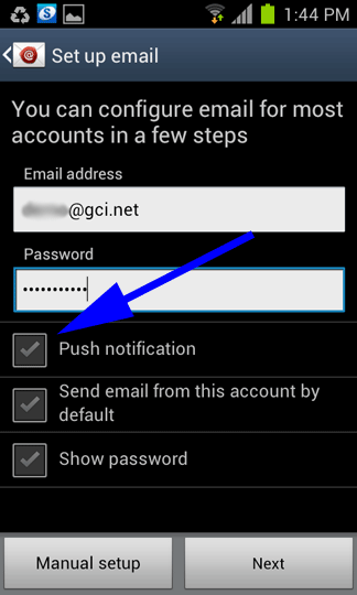 Unchecked Push Notificaiton
