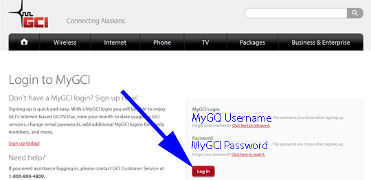 Log into MyGCI