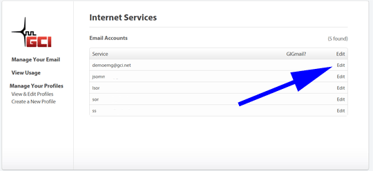 Email Account Edit