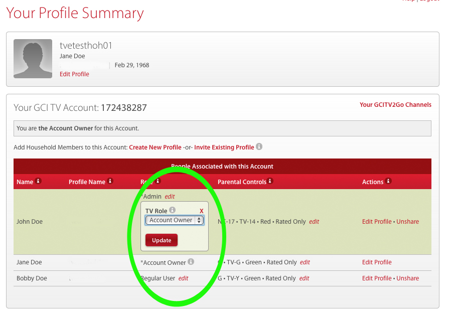 Account Owner Transfer