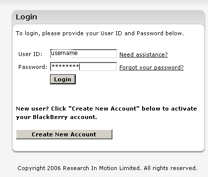 log in